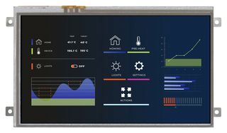 MIKROELEKTRONIKA MIKROE-6148 Development Kit, Resistive Touch Screen, 7" Display, Multimedia and GUI-Centric