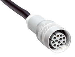SICK DOL-0612G10M075KM0 Sensor Cable, Black, M26 Receptacle, Free End, 12 Positions, 10 m, 32.8 ft