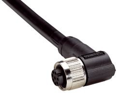 SICK DOL-1208-W02MAC1 Sensor Cable, Black, 90° M12 Receptacle, Free End, 8 Positions, 2 m, 6.6 ft