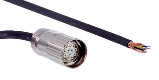 SICK DOL-2312-G10MLA3 传感器电缆, 黑色, M23 插座, 自由线端, 12路, 10 m, 32.8 ft