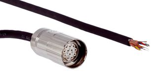 SICK DOL-2312-G03MMA2 Sensor Cable, Black, M23 Receptacle, Free End, 12 Positions, 3 m, 9.8 ft