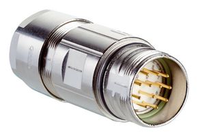 SICK STE-2312-G01 传感器连接器, M23, 公, 12路, 焊接插头, 直形线缆安装