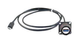 AMPHENOL SOCAPEX 31930G-015 USB Cable, 24Pos/9Pos, Type C Plug to Type A Receptacle, 150 mm, 5.9 ", USB 3.0