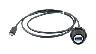 AMPHENOL SOCAPEX 31931N-015 USB Cable, 24Pos/9Pos, Type C Plug to Type A Receptacle, 150 mm, 5.9 ", USB 3.0