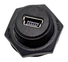 AMPHENOL LTW NUB-20PMFP-SC7001 USB Sealed Connector, Mini USB Type B, USB 2.0, Receptacle, 5 Position