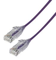 VIDEK 2994-10PR Ethernet Cable, LSZH, Cat6, RJ45 Plug to RJ45 Plug, UTP (Unshielded Twisted Pair), Purple, 10 m