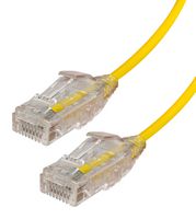 VIDEK 2994-15Y 以太网线缆, LSZH(低烟无卤), Cat6, RJ45插头至RJ45插头, UTP (非屏蔽双绞线), 黄色, 15 m, 49.2 ft