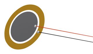 PUI AUDIO AB2746B-LW100-R Piezo Element, Bender, 4.6 kHz, 0.016 µF, 27 mm Diameter, 0.53 mm Height, 250 ohm