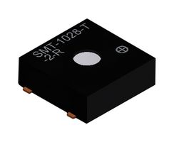 PUI AUDIO SMT-1028-T-2-R Transducer, Buzzer, 90 dBA, 2.83 kHz, 3 V to 4.5 V, 100 mA