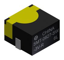 PUI AUDIO SMT-0827-SW-3V-R Transducer, Buzzer, 85 dBA, 2.73 kHz, 2.5 V to 4.5 V, 60 mA