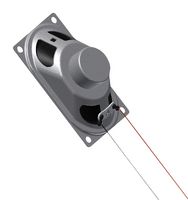 PUI AUDIO AS07104PO-LW152-R Speaker, 20kHz to 100Hz, 4 ohm, 86dB, 5W, Oval with Rectangular Frame, Panel Mount