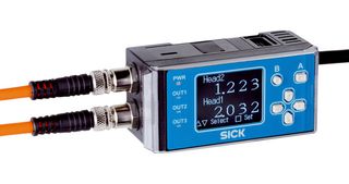 SICK AOD1-MR27C4 OD Mini Evaluation Unit, OD5000 & OL1, 3 x Q, 1 x Analog, 2m Open End Cable