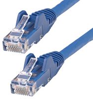 STARTECH N6LPATCH2MBL 以太网线,2m LSZH CAT6以太网线,100W PoE RJ45 UTP防缠绕跳线,蓝色