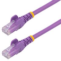 STARTECH N6PATC150CMPL 以太网线，1.5 m CAT6 线缆，紫色 CAT6 跳线，防勾挂 RJ45 接口，ETL