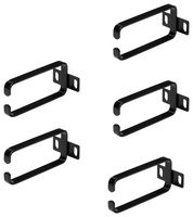 STARTECH CMHOOK1UN5PK 线缆整理器,5 件装 1U 垂直线缆管理 D 形环挂钩,线缆管理器/整理器/导线架