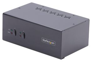 STARTECH P2DD46A2-KVM-SWITCH KVM 切换器，2 端口双显示器 DisplayPort KVM 切换器，4K 60Hz，2 个 5Gbps USB 端口