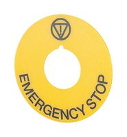 EAO 46-50J.1413 开关标牌,60 mm,黄色,22 mm 安装孔,46 系列急停开关