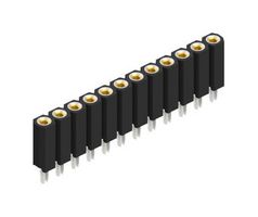 FISCHER ELEKTRONIK BLP 1 12 PCB Receptacle, Board-to-Board, 2.54 mm, 1 Rows, 12 Contacts, Press-Fit Straight, BLP01 Series