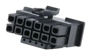 MOLEX 219114-0161 Connector Housing, Black, Micro-Fit+ PCIe 219114 Series, Receptacle, 16 Ways