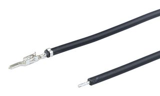 MOLEX 226197-4124 连接电缆, 预倒角引线迷你型 Versa 针至自由线端, 11.8 ", 300 mm, 226197 Series, 黑色
