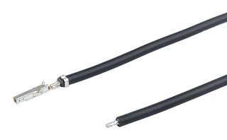 MOLEX 226197-2124 连接电缆, 预倒角引线 Mini-Fit Versa 插口至自由线端, 11.8 ", 300 mm, 226197 Series, 黑色