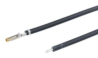 MOLEX 226197-2222 连接电缆, 预倒角引线 Mini-Fit Versa 插口至自由线端, 5.9 ", 150 mm, 226197 Series, 黑色