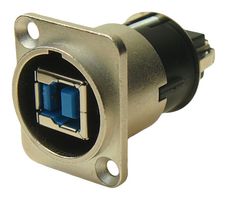 MULTICOMP PRO MP-CP30107 USB适配器, USB B 插座, USB A 插座, USB 3.0, MP XLR FEED THROUGH USB, 黄铜