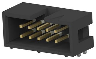 TE CONNECTIVITY 1761682-3 引脚针座, 线至板, 2.54 mm, 2 排, 10 触点, 通孔直角