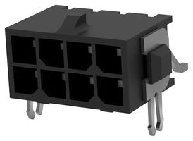 TE CONNECTIVITY 3-794624-8 引脚针座, 线至板, 3 mm, 2 排, 8 触点, 表面安装直角, Micro MATE-N-LOK Series