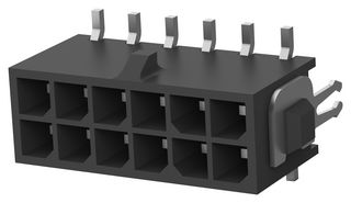 TE CONNECTIVITY 4-794633-2 引脚针座, 线至板, 3 mm, 2 排, 12 触点, 表面安装直型, Micro MATE-N-LOK Series