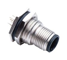 AMPHENOL LTW M12A-05PMMP-SF8001 传感器连接器, M Series, M12, 公, 5路, PCB插头, 直形面板安装