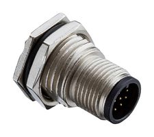 AMPHENOL LTW M12A-05PMMS-SF8001 Sensor Connector, M Series, M12, Male, 5 Positions, Solder Pin, Straight Panel Mount