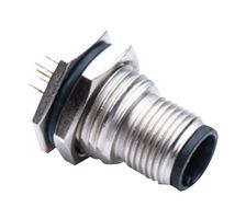 AMPHENOL LTW M12A-05PMMP-SF8002 传感器连接器, M Series, M12, 公, 5路, PCB插头, 直形面板安装