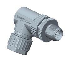 AMPHENOL LTW M12A-12BMMA-SR7001 传感器连接器, M Series, M12, 公, 12路, 焊接插头, 直角线缆安装