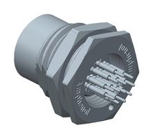 AMPHENOL LTW M12A-08PFFP-SF8002 传感器连接器, M Series, M12, 母, 8路, PCB插座, 直形面板安装