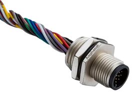 AMPHENOL LTW M12A-08PMMS-SH8B30 传感器电缆, M12 传感器直型插头, 自由线端, 8路, 300 mm, 11.8 ", M Series