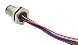 AMPHENOL LTW M12A-05PMMC-SF8B15 传感器电缆, M12 插头, 自由线端, 5路, 150 mm, 5.9 ", M Series