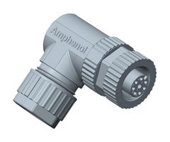 AMPHENOL LTW M12A-03BFFB-SR7001 传感器连接器, M Series, M12, 母, 3路, 螺丝插座, 直角线缆安装