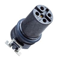 AMPHENOL LTW M12A-04PFFT-EE0001 传感器连接器, M Series, M12, 母, 4路, 焊接插座, 直形印刷板安装