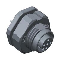 AMPHENOL LTW MSAP-03PFFP-SF8002 传感器连接器, M Series, M12, 母, 3路, 焊接插座, 垂直面板 PCB 安装
