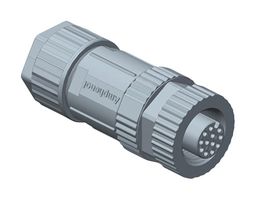 AMPHENOL LTW M12D-04BFFB-SL7001 传感器连接器, M Series, M12, 母, 4路, 螺丝插座, 直形线缆安装