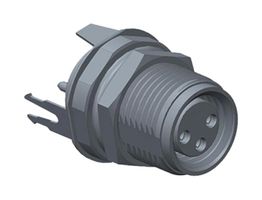AMPHENOL LTW M8S-03PFFP-SF8001 传感器连接器, M Series, M8, 母, 3路, 焊接插座, 垂直面板 PCB 安装