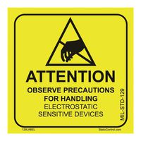 SCS 129LABEL. Label, Warning, 50.8 mm, 50.8 mm, Paper