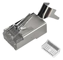 MH CONNECTORS MHRJC6R122N 模块连接器, 带电缆夹, RJ45 插头, 1 x 1 (端口), 8P8C, Cat6, 电缆安装