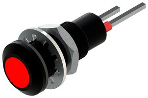 MARL 612-301-22 发光二极管指示器 面板安装, Smoked Lens, 红色, 24 VDC, 6.35 mm, IP67
