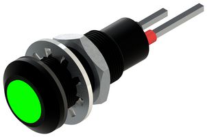 MARL 612-324-22 发光二极管指示器 面板安装, Smoked Lens, 绿色, 24 VDC, 6.35 mm, IP67