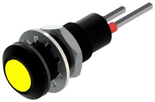 MARL 612-325-22 发光二极管指示器 面板安装, Smoked Lens, 黄色, 24 VDC, 6.35 mm, IP67