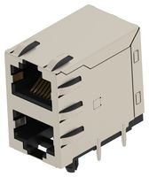 TE CONNECTIVITY 2501551-3 模块连接器, RJ45 插座, 2 x 1 (堆叠), 8P8C, Cat5e, 通孔安装