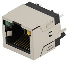 TE CONNECTIVITY 2501551-4 模块连接器, RJ45 插座, 1 x 1 (端口), 8P8C, Cat5e, 通孔安装