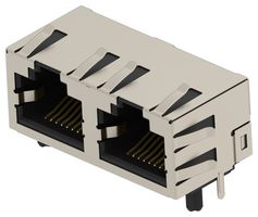 TE CONNECTIVITY 2501552-1 模块连接器, RJ45 插座, 1 x 2, (排路), 8P8C, Cat5, 通孔安装